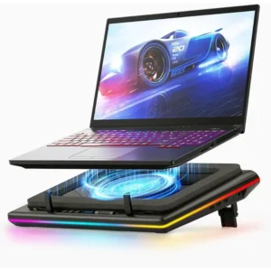 Gaming Laptop Cooler with Infinitely Variable Speed,Touch Control & LCD Screen