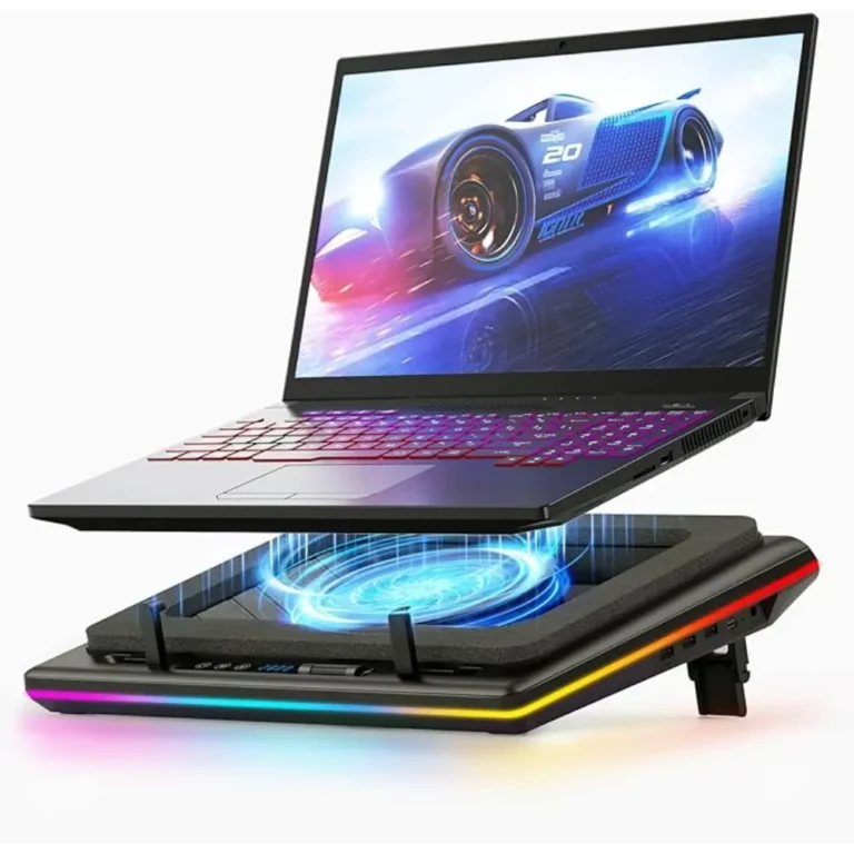 Gaming Laptop Cooler with Infinitely Variable Speed,Touch Control & LCD Screen
