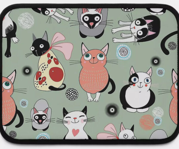 Laptop Sleeve for 13" 15" 17" Macbook case for laptop covers, Cats print