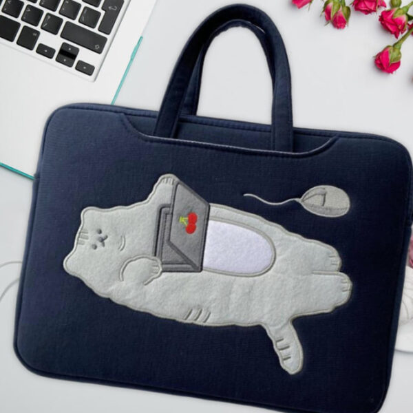 Second image of Laptop Storage Bag Laptop Sleeve Cat Business Lightweight Slim Dust Cover