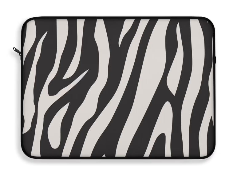 Zebra Print Laptop Sleeve – Animal Print Case