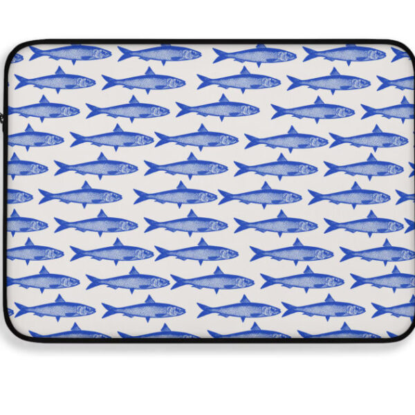 Sardines Ocean Laptop Sleeve – Coastal Summer Fish Print Case