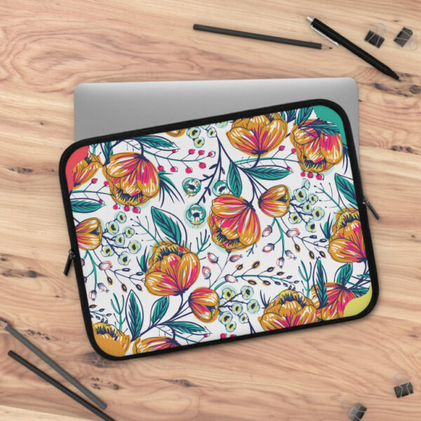 Floral Laptop Sleeve – Flower Pattern Computer Case for Women