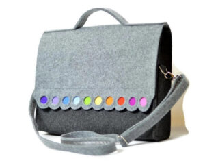 15.6" Laptop Bag – Colorful Felt Shoulder Bag