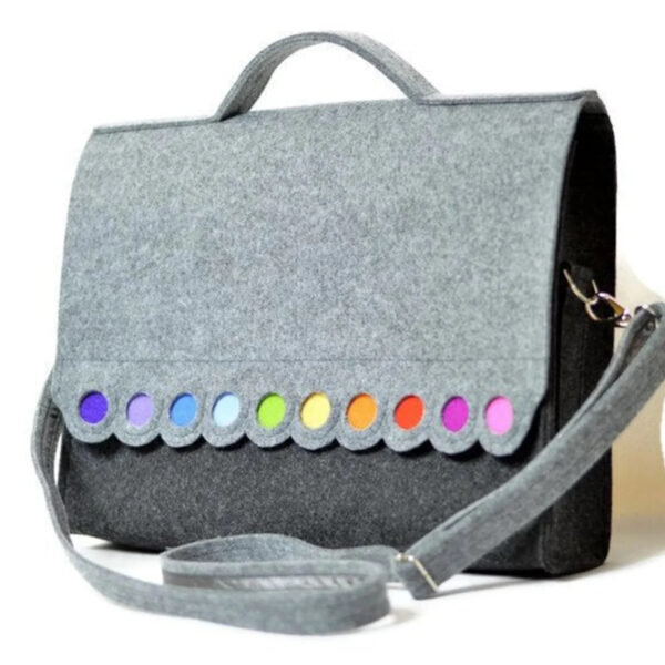 15.6" Laptop Bag – Colorful Felt Shoulder Bag