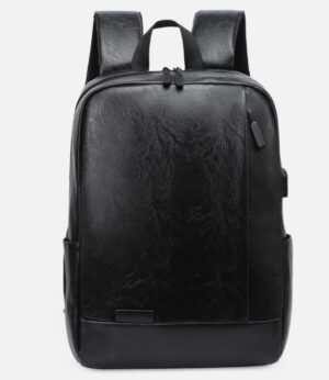 Leather Backpack for Men Large Capacity Laptop USB Charing Business Bags