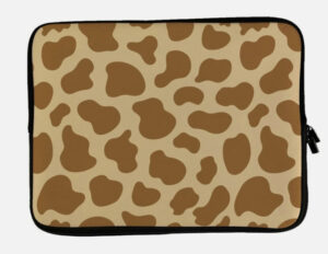 Laptop Sleeve Case with Cow Print Design