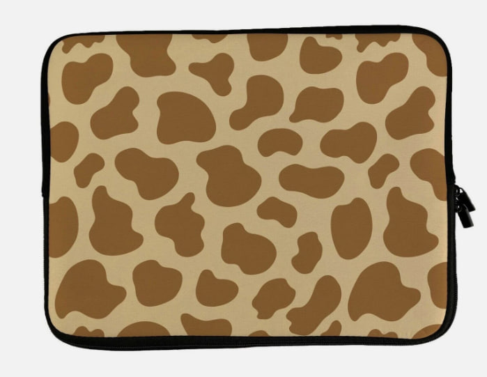 Laptop Sleeve Case with Cow Print Design