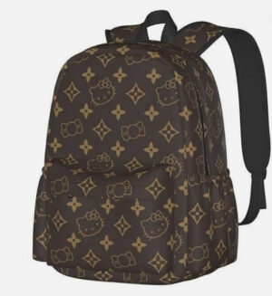 Brown Backpack 17 Inch Large Capacity Multifunction Laptop Bag Lightweight Bags