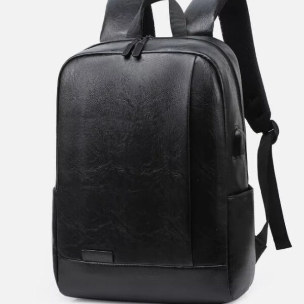 Second image of Leather Backpack for Men Large Capacity Laptop USB Charing Business Bags