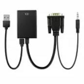 Second image of VGA To HDMI Converter 1080P HD Adapter With Audio Cable For HDTV PC Laptop TV US