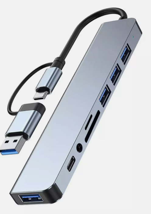 7/8 Port USB-C Hub Adapter - 5G Speed Multi Splitter for PC, Laptop & MacBook US
