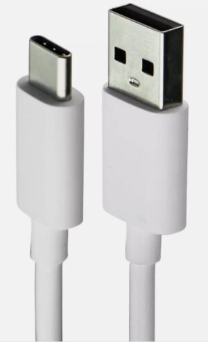 USB-C to USB-A White Charging & Data Cable