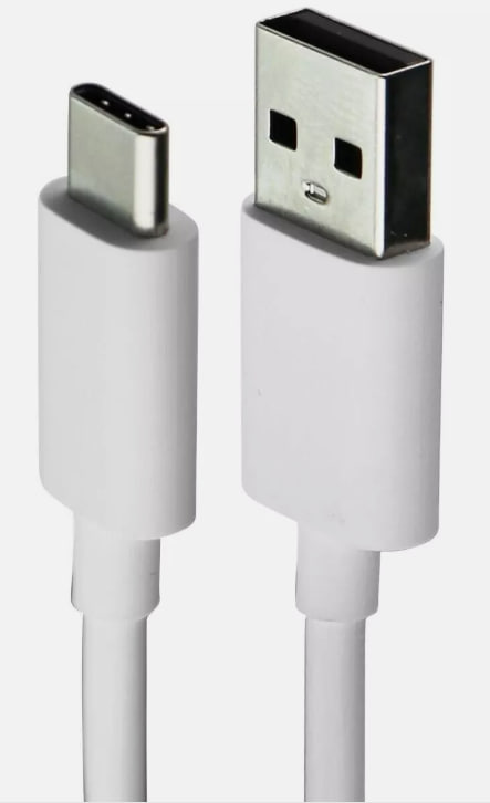 USB-C to USB-A White Charging & Data Cable