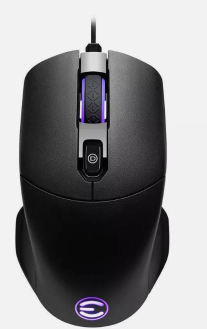 Second image of EVGA X12 Gaming Mouse, 8k, Wired, Black, Customizable, Dual Sensor, 16,000 DPI