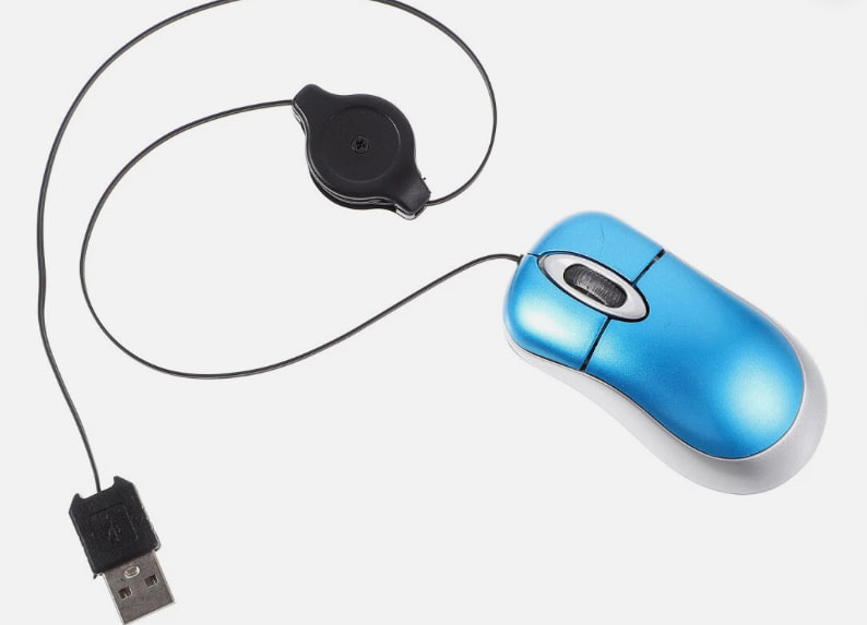 Second image of Compact Design USB Mouse With Retractable Cable For Laptop And PC