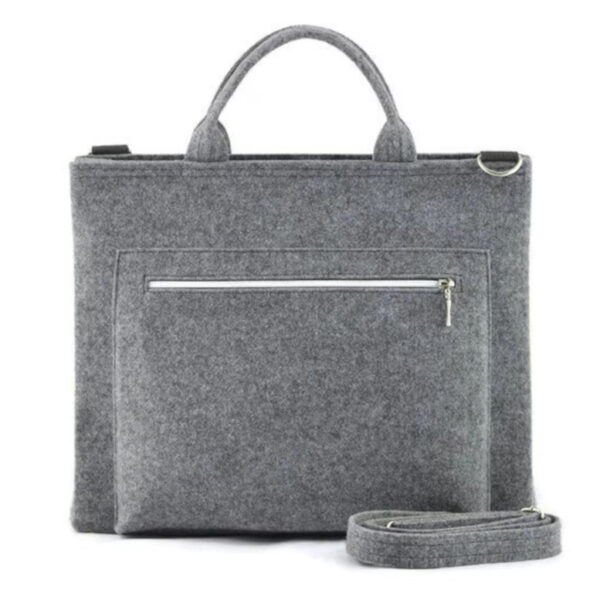 Second image of Grey minimalist felt laptop bag